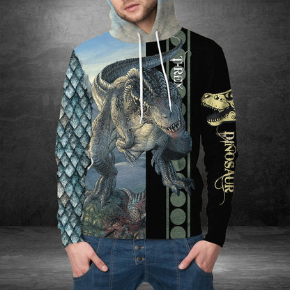 Awesome T-Rex Mandala Pullover Premium Hoodie, Perfect Outfit For Men And Women On Christmas New Year Autumn Winter