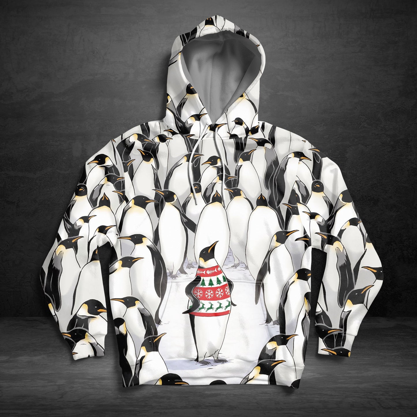 Christmas Penguin Pullover Premium Hoodie, Perfect Outfit For Men And Women On Christmas New Year Autumn Winter