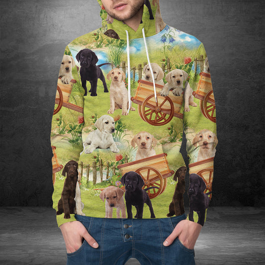 Cute Puppies Labs Pullover Premium Hoodie, Perfect Outfit For Men And Women On Christmas New Year Autumn Winter G5116 - All Over Print Unisex Hoodie