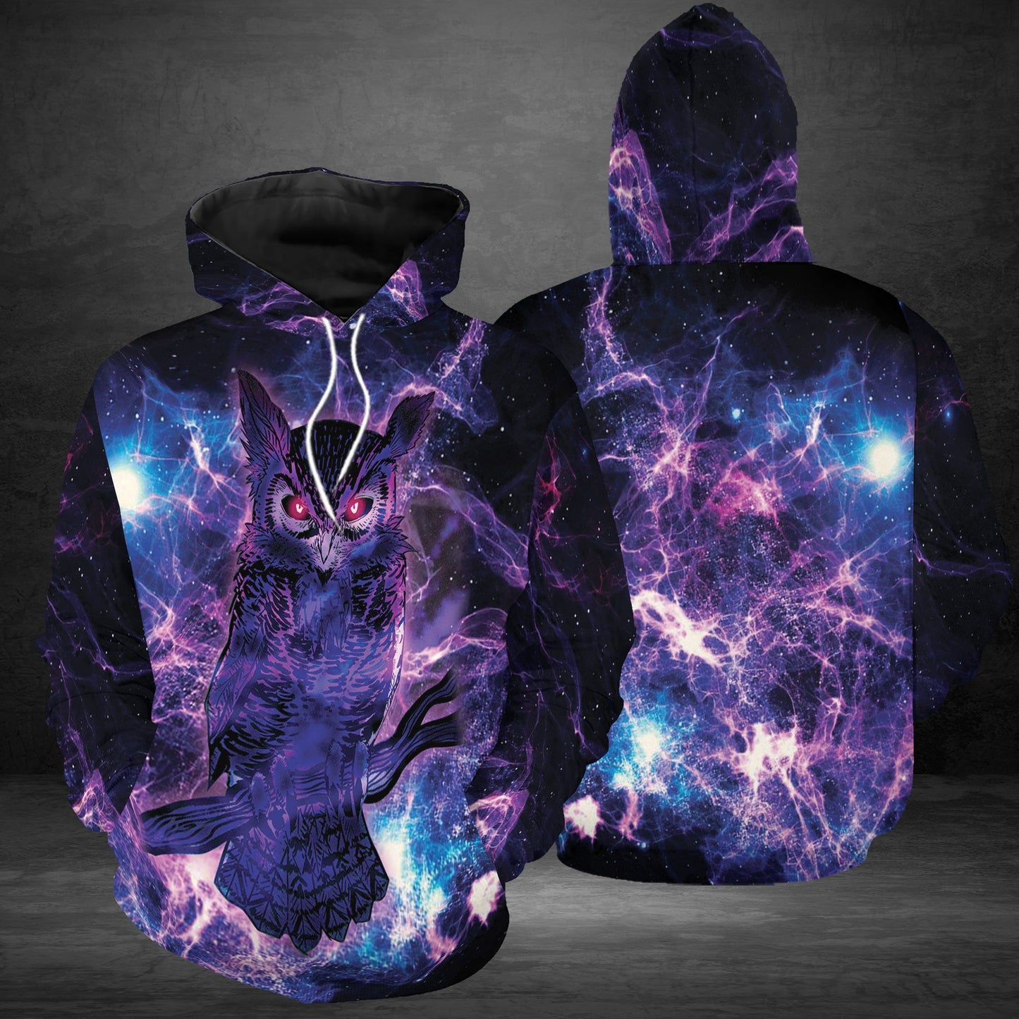Purple Night Owl Pullover Premium Hoodie, Perfect Outfit For Men And Women On Christmas New Year Autumn Winter