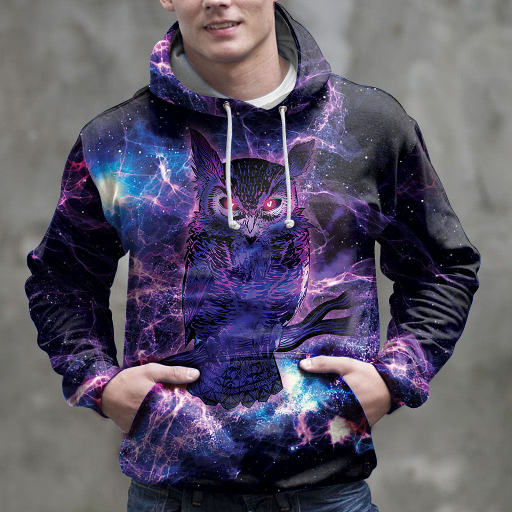 Purple Night Owl Pullover Premium Hoodie, Perfect Outfit For Men And Women On Christmas New Year Autumn Winter
