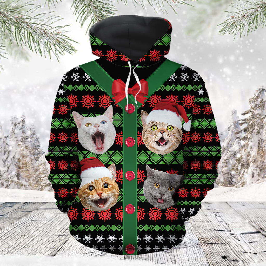 Funny Cat Face Meme Pullover Premium Hoodie, Perfect Outfit For Men And Women On Christmas New Year Autumn Winter