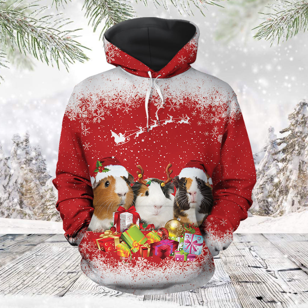 Funny Guinea Pig Christmas Pullover Premium Hoodie, Perfect Outfit For Men And Women On Christmas New Year Autumn Winter