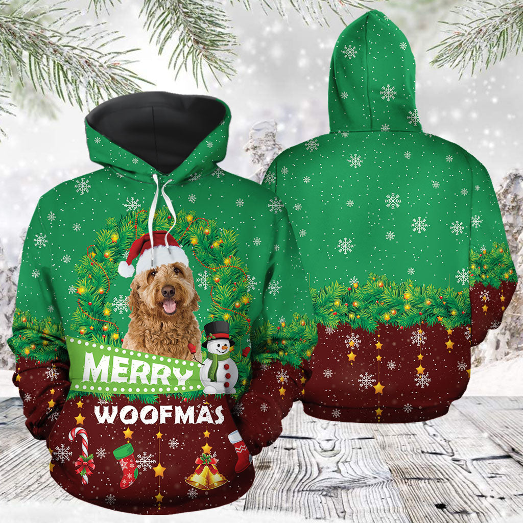 Merry Woofmas Goldendoodle Pullover Premium Hoodie, Perfect Outfit For Men And Women On Christmas New Year Autumn Winter