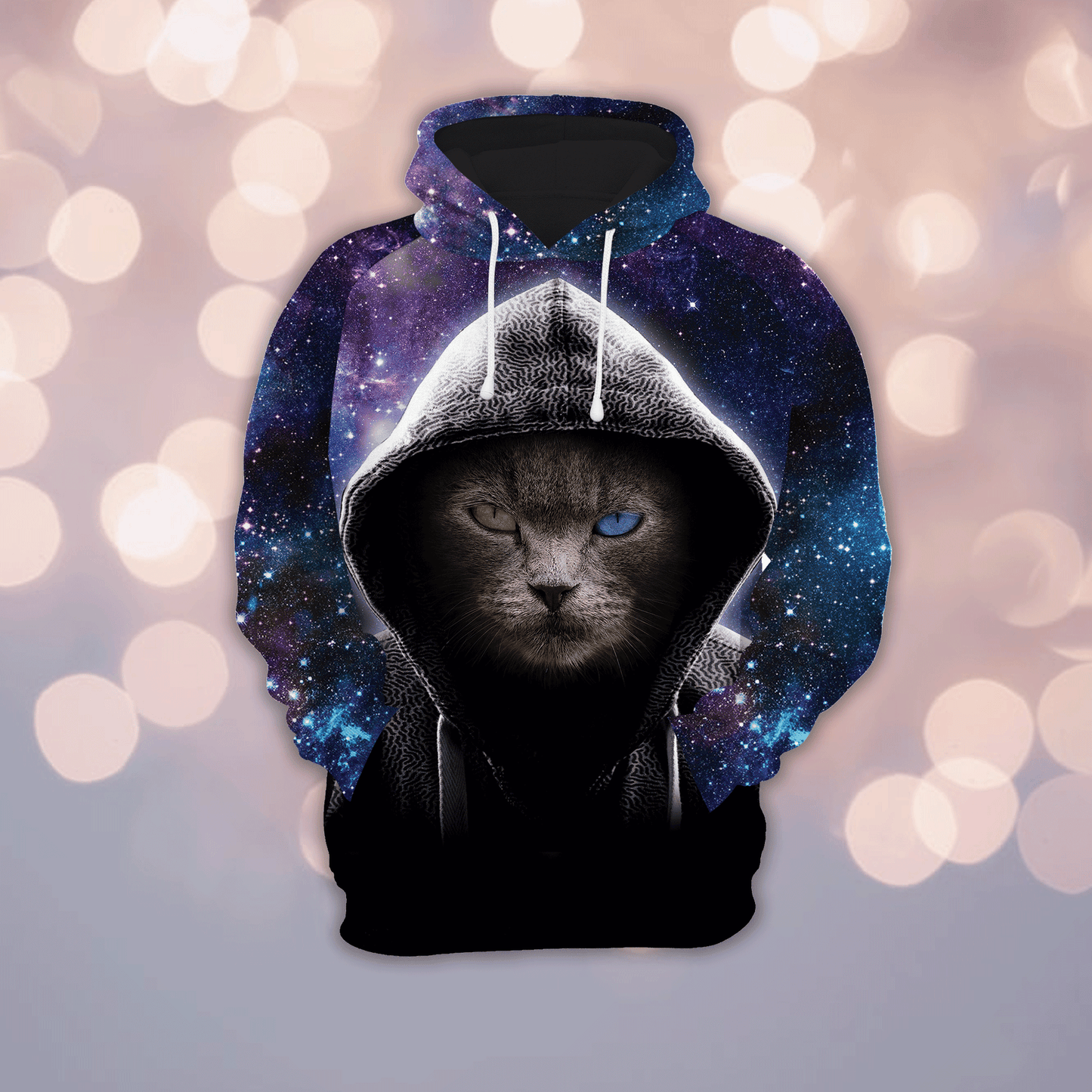 Cool Cat Galaxy Pullover Premium Hoodie, Perfect Outfit For Men And Women On Christmas New Year Autumn Winter