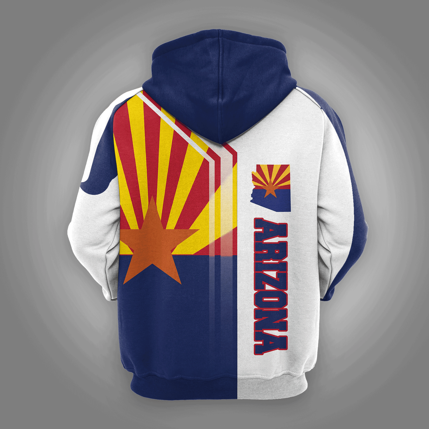 Arizona Flag And Map Pullover Premium Hoodie, Perfect Outfit For Men And Women On Christmas New Year Winter
