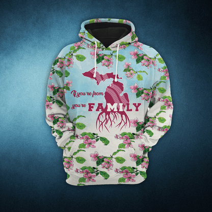 Michigan Roots Pullover Premium Hoodie You're Family, Perfect Outfit For Men And Women On Christmas New Year Autumn Winter
