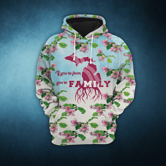 Michigan Roots Pullover Premium Hoodie You're Family, Perfect Outfit For Men And Women On Christmas New Year Autumn Winter