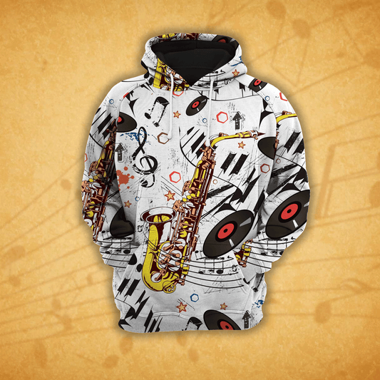 Jazz Saxophone Music Pullover Premium Hoodie, Perfect Outfit For Men And Women On Christmas New Year Autumn Winter