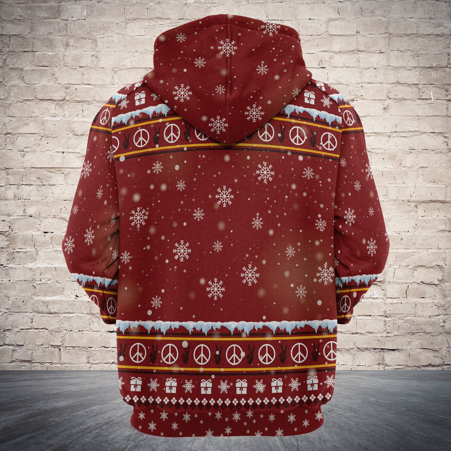 Hippie Lover Christmas Pullover Premium Hoodie, Perfect Outfit For Men And Women On Christmas New Year Autumn Winter