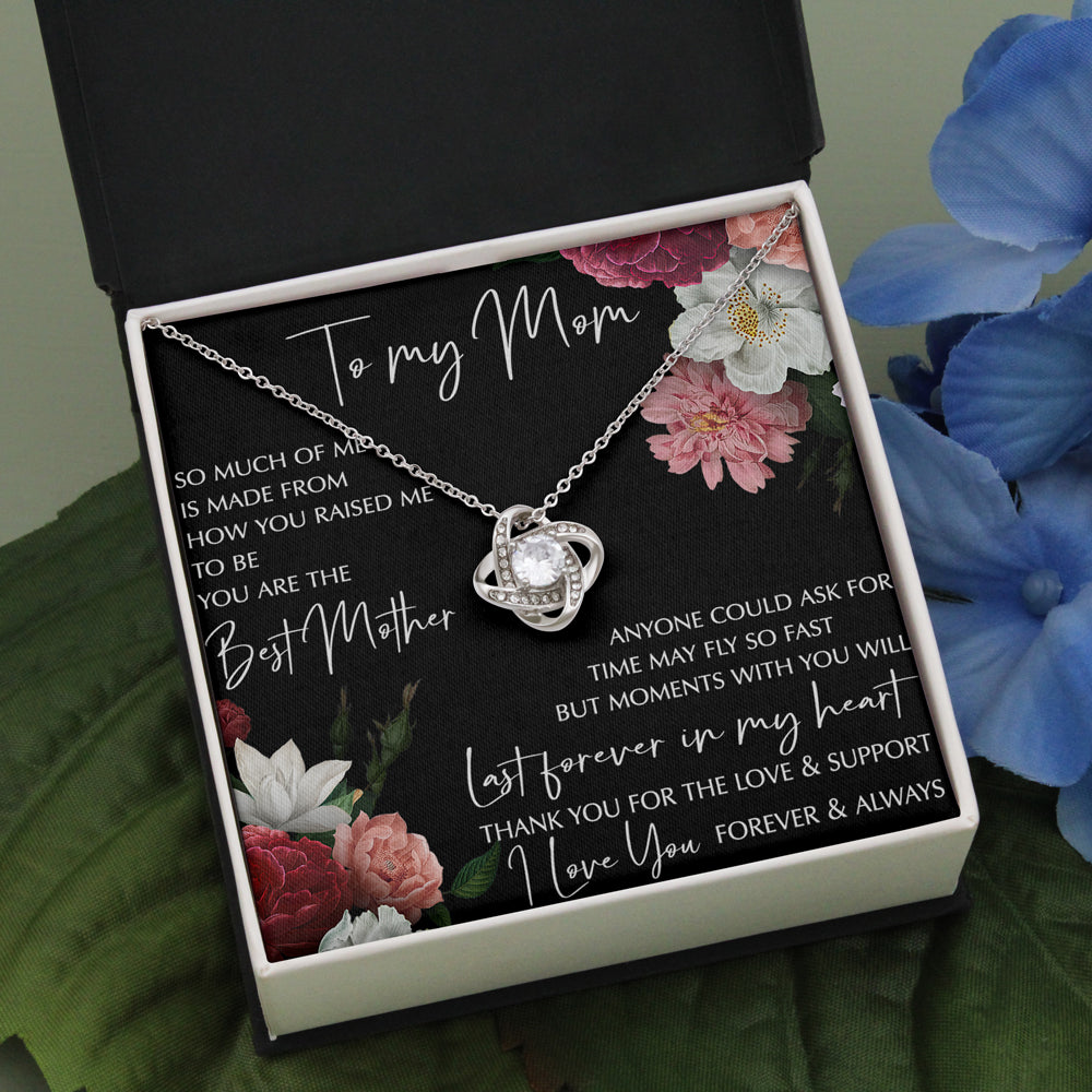 Necklace To My Mom, Gift for Mom, Necklace for Mom, Mother's Day Gift Love Knot Necklace, Thank You For The Love And Support, Birthday