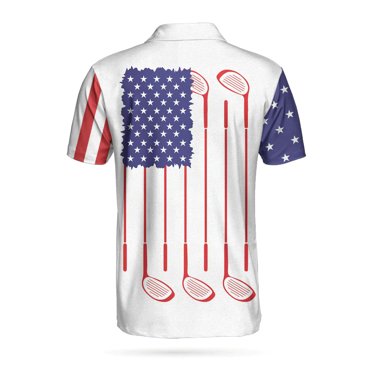 Golf Men Polo Shirt, Argyle Pattern American Flag, Just Golf It Skull Golf Polo Shirt For Men - Gift For Golfers, Golf Lovers - Amzanimalsgift