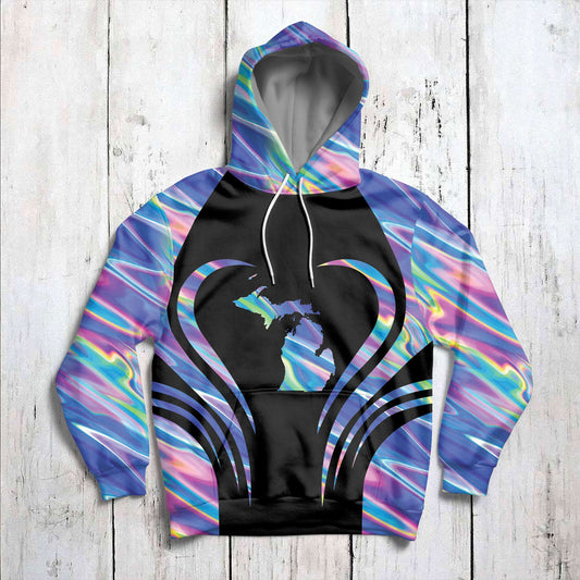 Michigan Love Rainbow Pullover Premium Hoodie, Perfect Outfit For Men And Women On Christmas New Year Autumn Winter