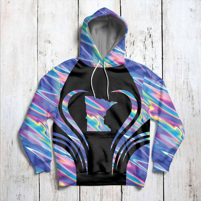Minnesota Love Rainbow Pullover Premium Hoodie, Perfect Outfit For Men And Women On Christmas New Year Autumn Winter