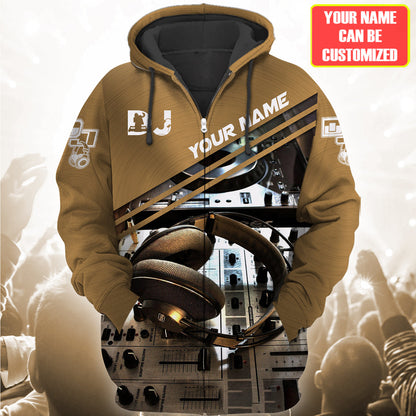 Personalized Name DJ Shirts - Custom Name Disc Jockey Shirts, World Of DJ Brown Shirts, Perfect DJ Shirts for Men & Women