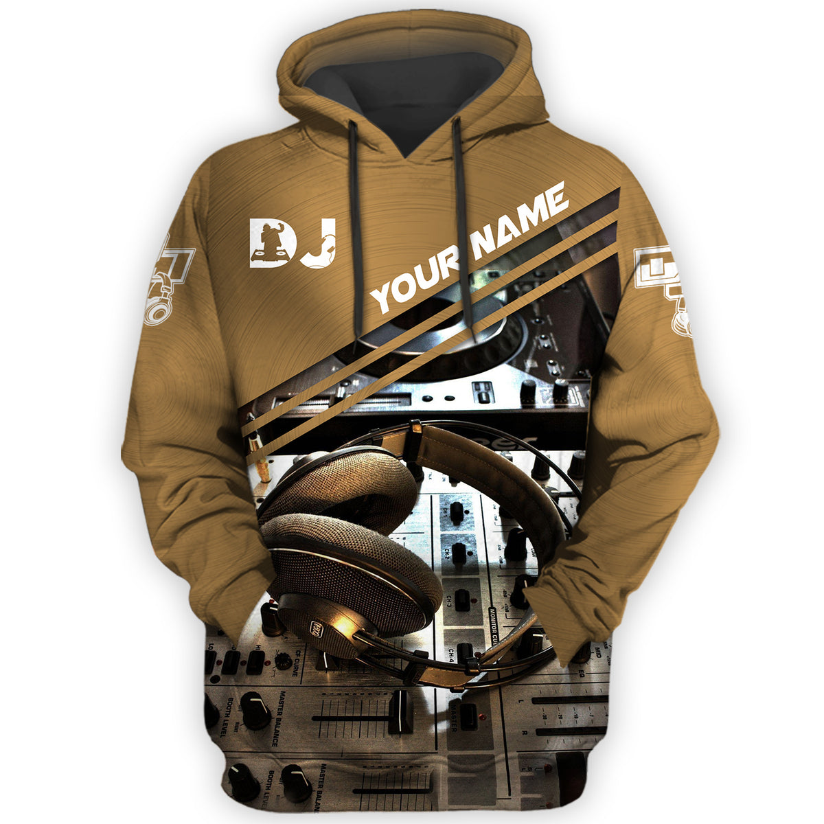 Personalized Name DJ Shirts - Custom Name Disc Jockey Shirts, World Of DJ Brown Shirts, Perfect DJ Shirts for Men & Women