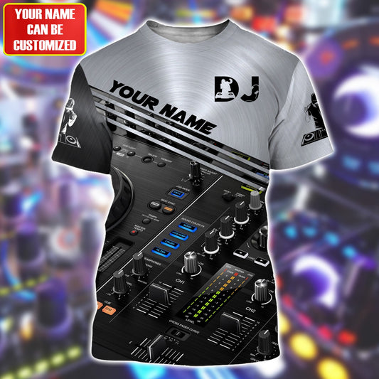Personalized Name Disc Jockey Shirts - Custom Name DJ Shirts, Modern Deejay Black Shirts, Perfect DJ Shirts for Men & Women