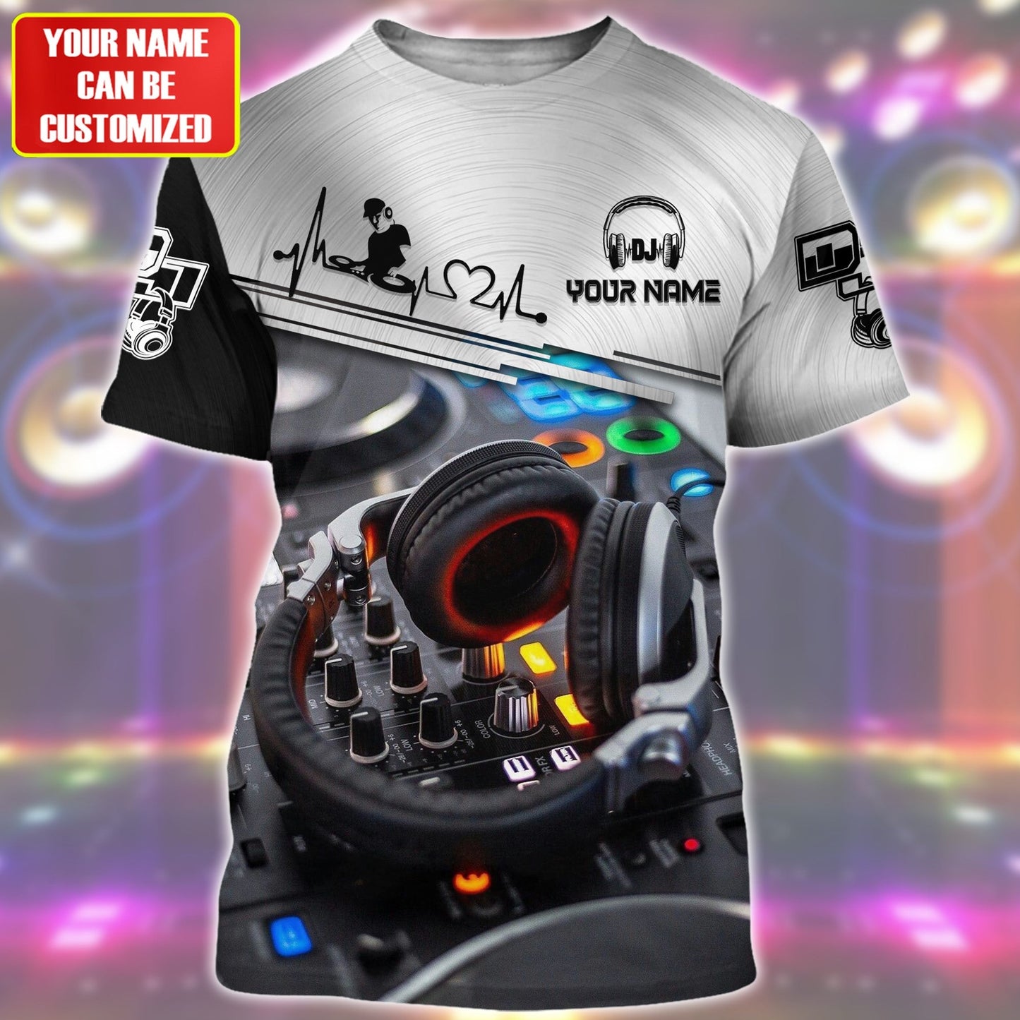 Personalized Name Disc Jockey Shirts - Custom Name DJ Shirts, Deejay Gear Black Shirts, Perfect DJ Shirts for Men & Women