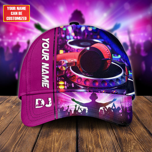 Personalized DJ Classic Cap - Custom Name DJ Cap, Deejay Party Night Classic Cap - Perfect Disc Jockey Cap for Men & Women