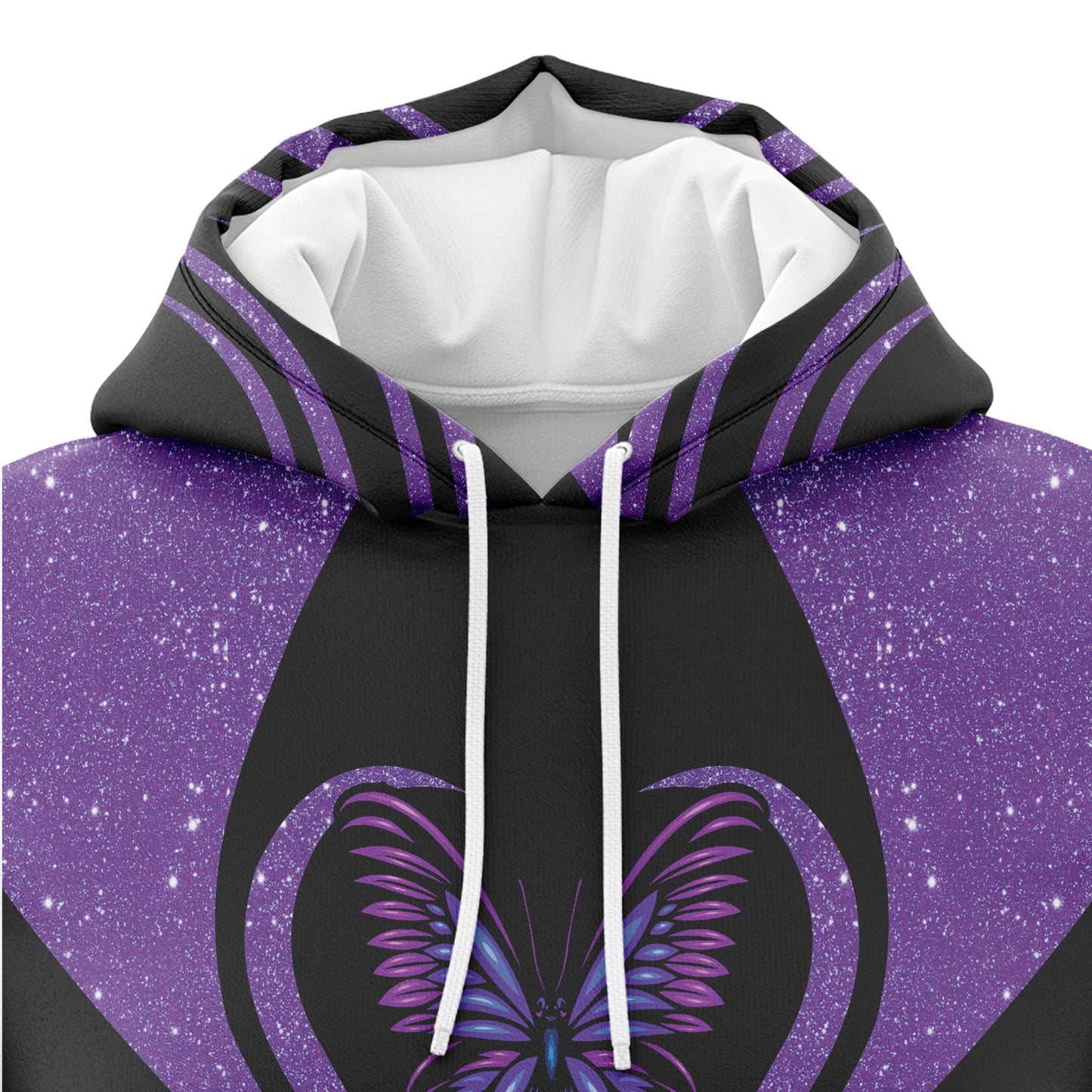 Custom Name Purple Butterfly Pullover Premium Hoodie, Perfect Outfit For Men And Women On Christmas New Year Autumn Winter