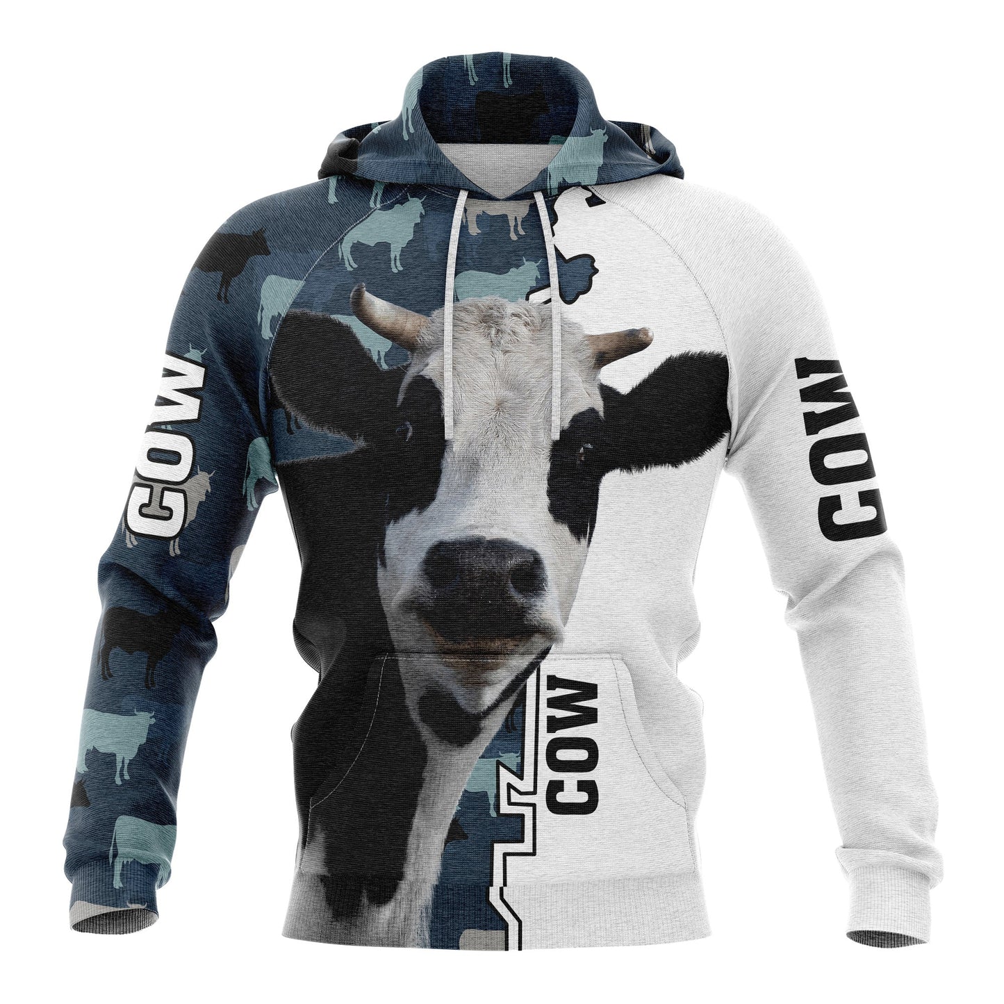 Cow Lover Camo Premium Hoodie, Perfect Outfit For Men And Women On Christmas New Year Autumn Winter