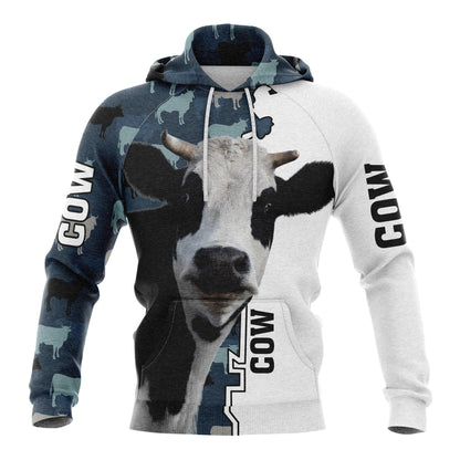 Cow Lover Camo Premium Hoodie, Perfect Outfit For Men And Women On Christmas New Year Autumn Winter