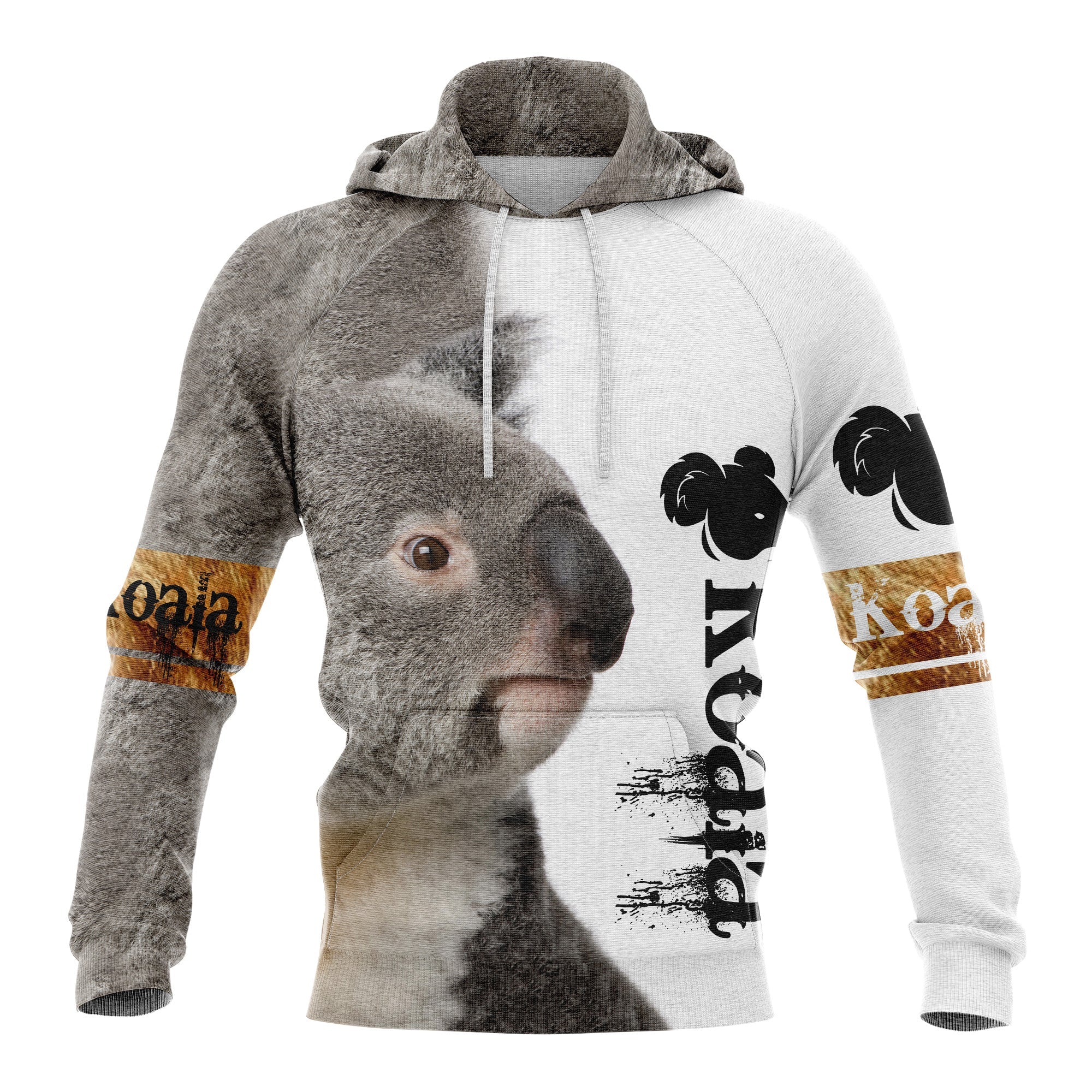 Gray Koala Pullover Premium Hoodie, Perfect Outfit For Men And Women On Christmas New Year Autumn Winter