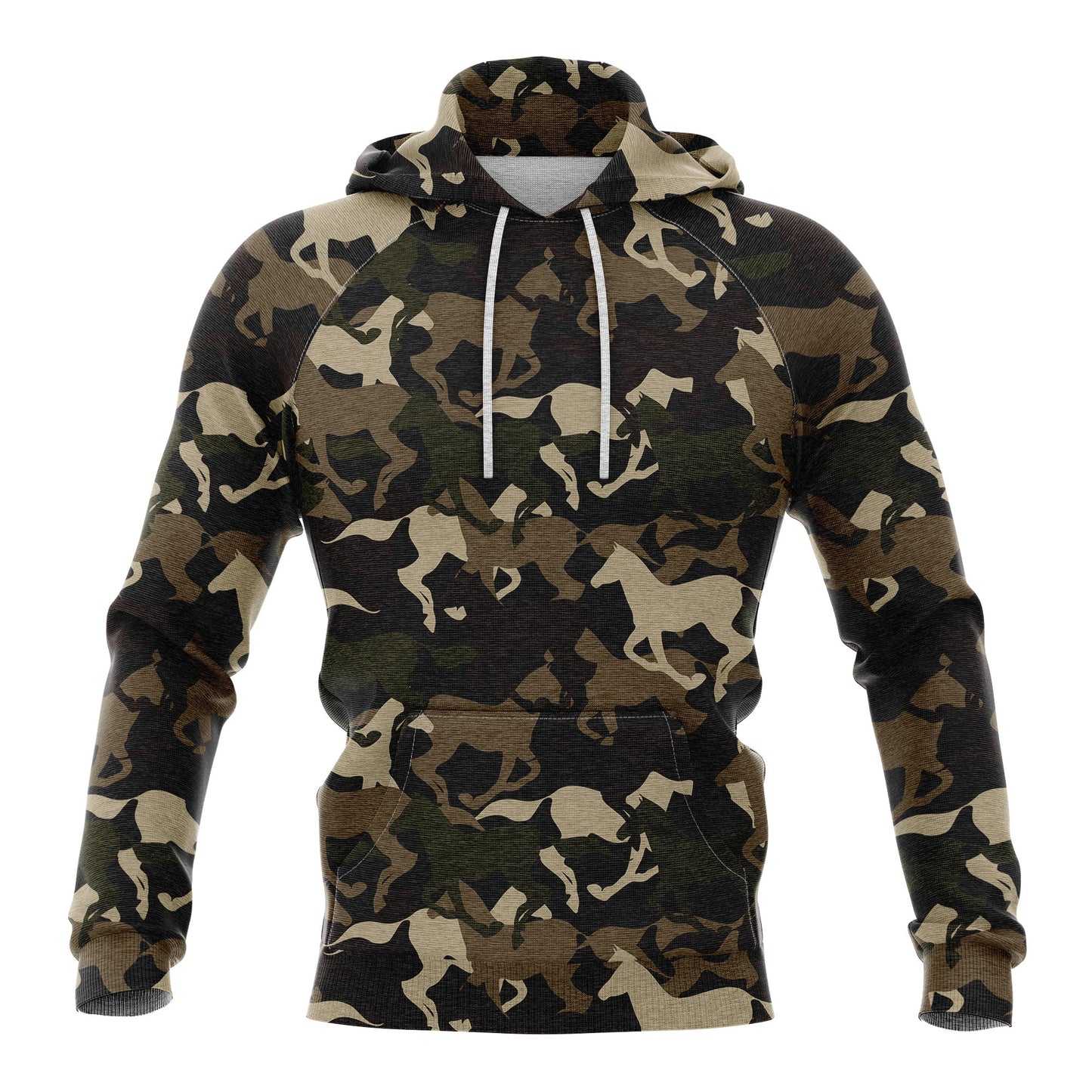 Beautiful Camouflage Horse Pullover Premium Hoodie , Perfect Outfit For Men And Women On Christmas New Year Autumn Winter