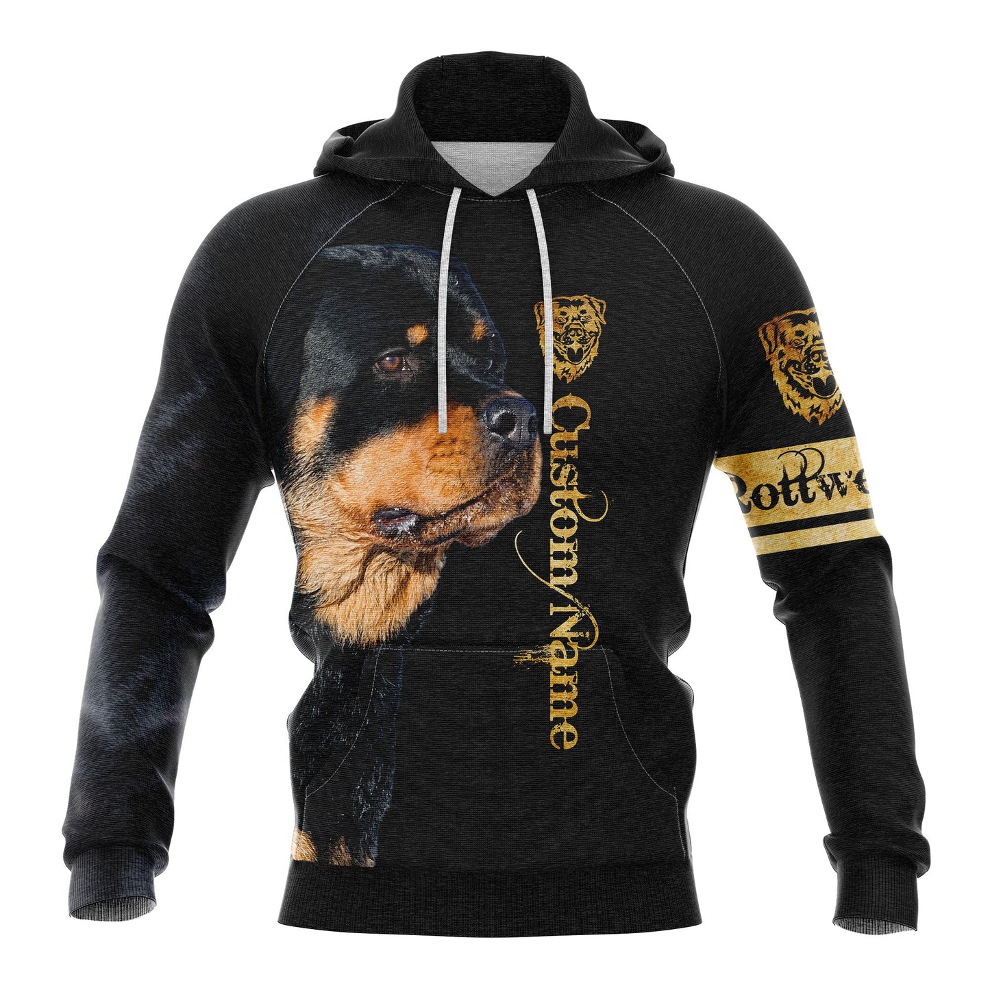Custom Name Awesome Rottweiler Pullover Premium Hoodie, Perfect Outfit For Men And Women On Christmas New Year Autumn Winter