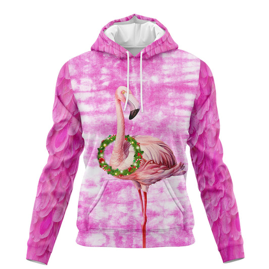 Pink Flamingos Pattern Pullover Premium Hoodie Trapped In Human Body, Perfect Outfit For Men And Women On Christmas New Year Autumn Winter
