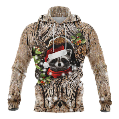 Christmas Raccoon Pullover Premium Hoodie, Perfect Outfit For Men And Women On Christmas New Year Autumn Winter