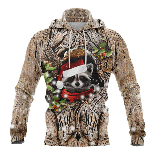 Christmas Raccoon Pullover Premium Hoodie, Perfect Outfit For Men And Women On Christmas New Year Autumn Winter