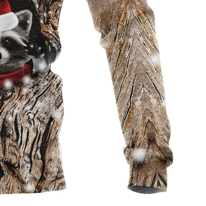 Christmas Raccoon Pullover Premium Hoodie, Perfect Outfit For Men And Women On Christmas New Year Autumn Winter