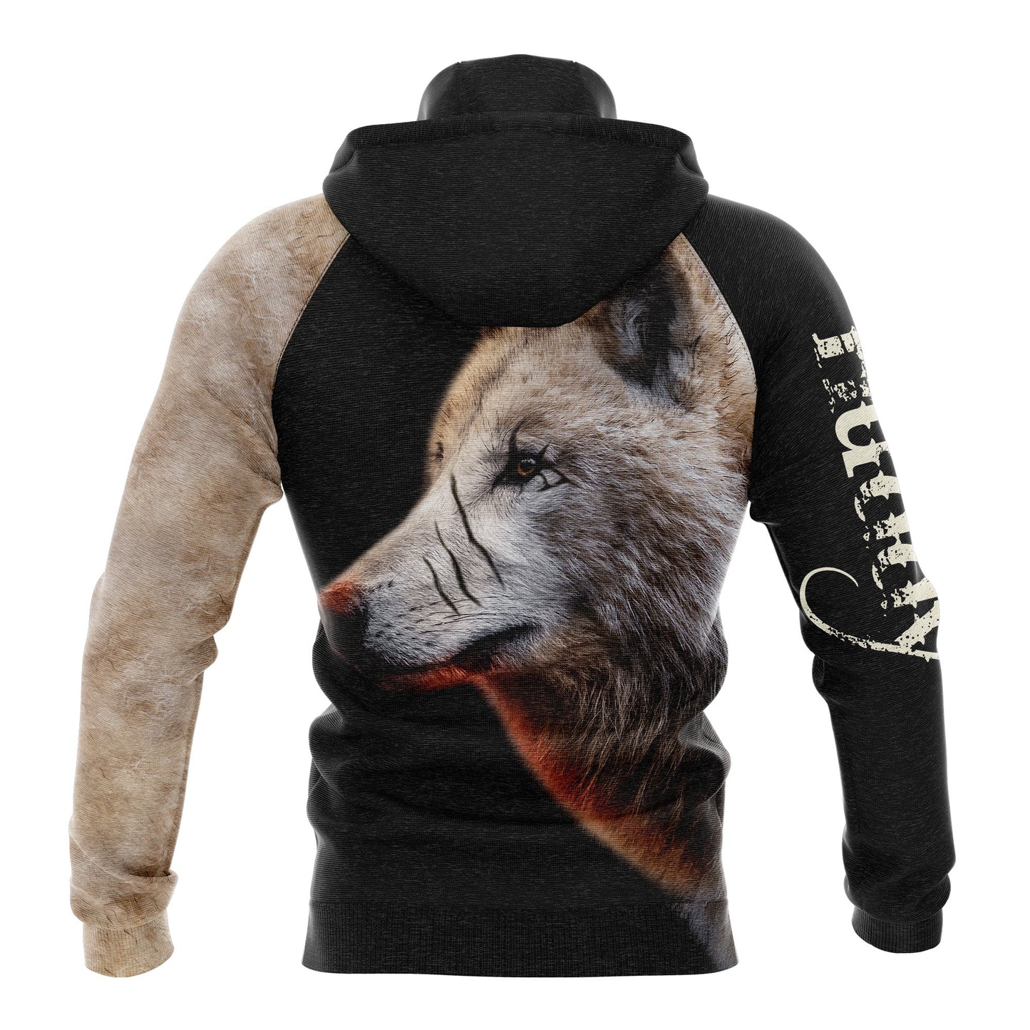Custom Name Gray Wolf Pullover Premium Hoodie, Perfect Outfit For Men And Women On Christmas New Year Autumn Winter