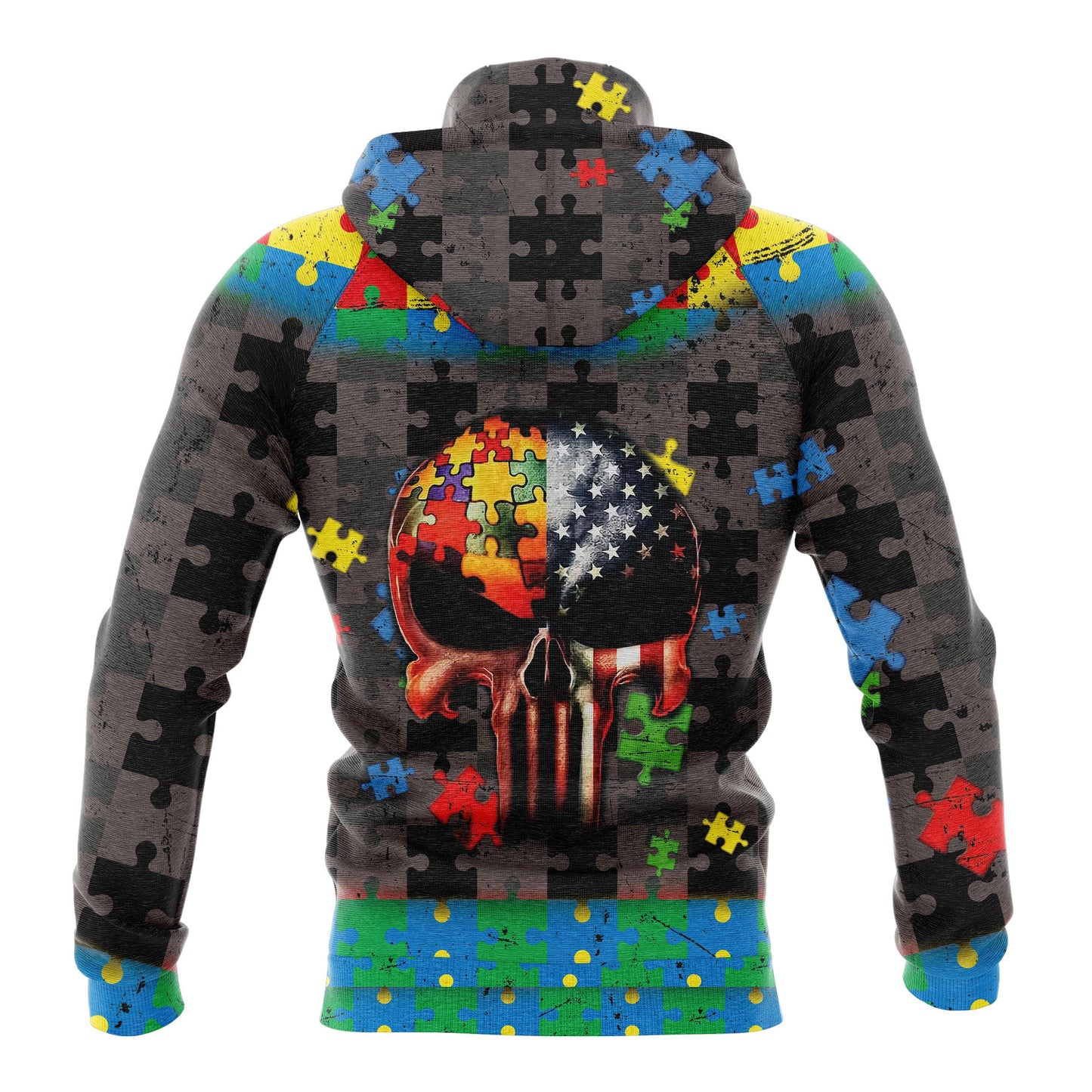 Autism Skull Pullover Halloween Premium Hoodie, Autism Warrior ,Perfect Outfit For Men And Women On Christmas New Year Autumn Winter