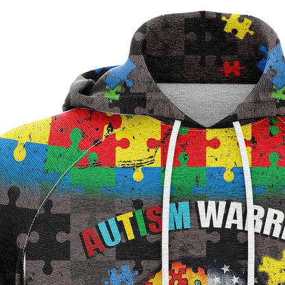 Autism Skull Pullover Halloween Premium Hoodie, Autism Warrior ,Perfect Outfit For Men And Women On Christmas New Year Autumn Winter