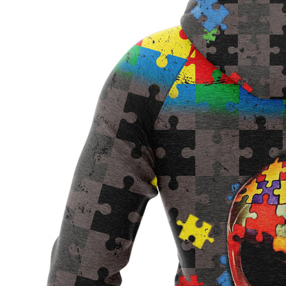 Autism Skull Pullover Halloween Premium Hoodie, Autism Warrior ,Perfect Outfit For Men And Women On Christmas New Year Autumn Winter