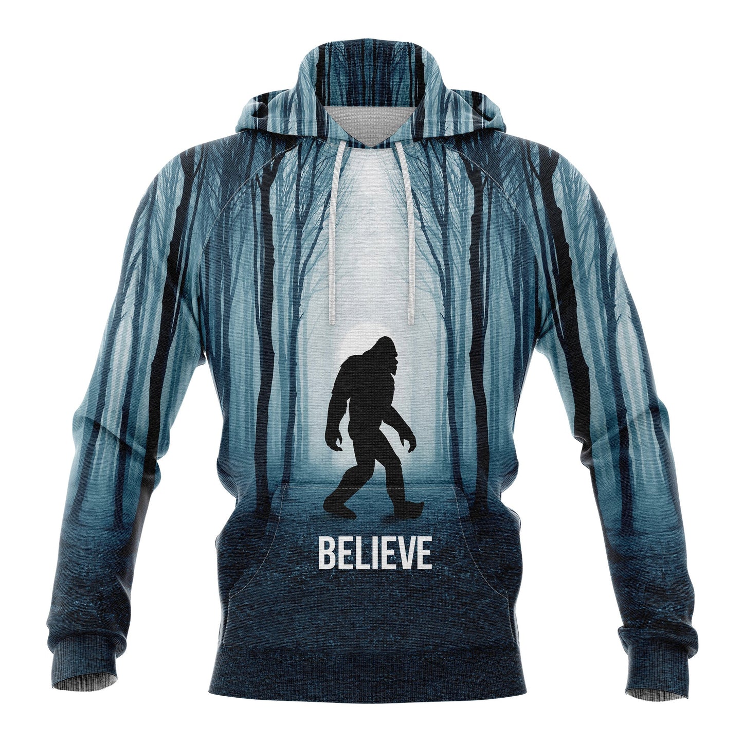 Bigfoot Forest Believe Pullover Premium Hoodie, Perfect Outfit For Men And Women On Christmas New Year Autumn Winter