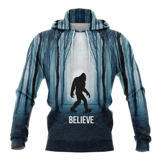 Bigfoot Forest Believe Pullover Premium Hoodie, Perfect Outfit For Men And Women On Christmas New Year Autumn Winter