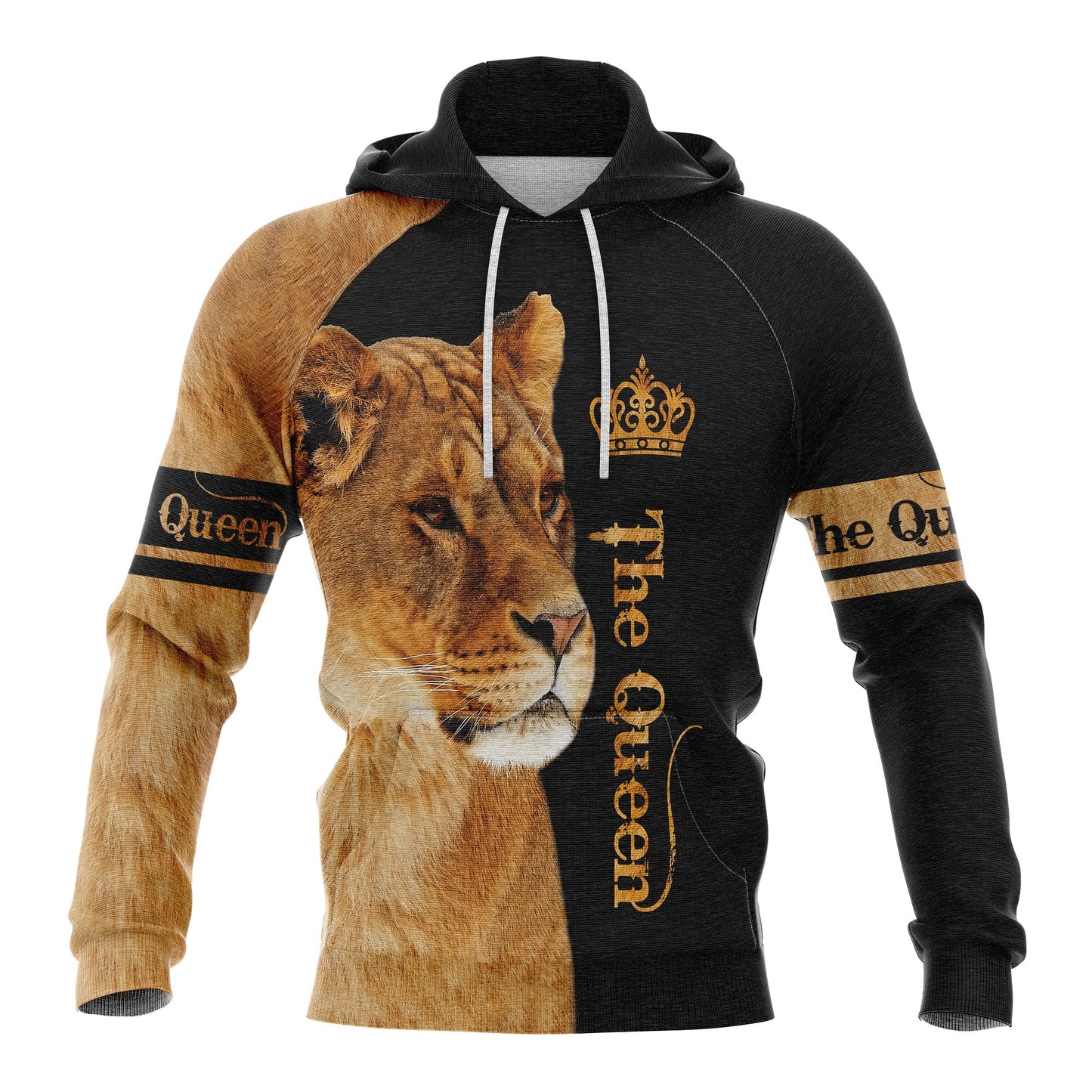 Lion Queen Pullover Premium Hoodie, Perfect Outfit For Men And Women On Christmas New Year Autumn Winter