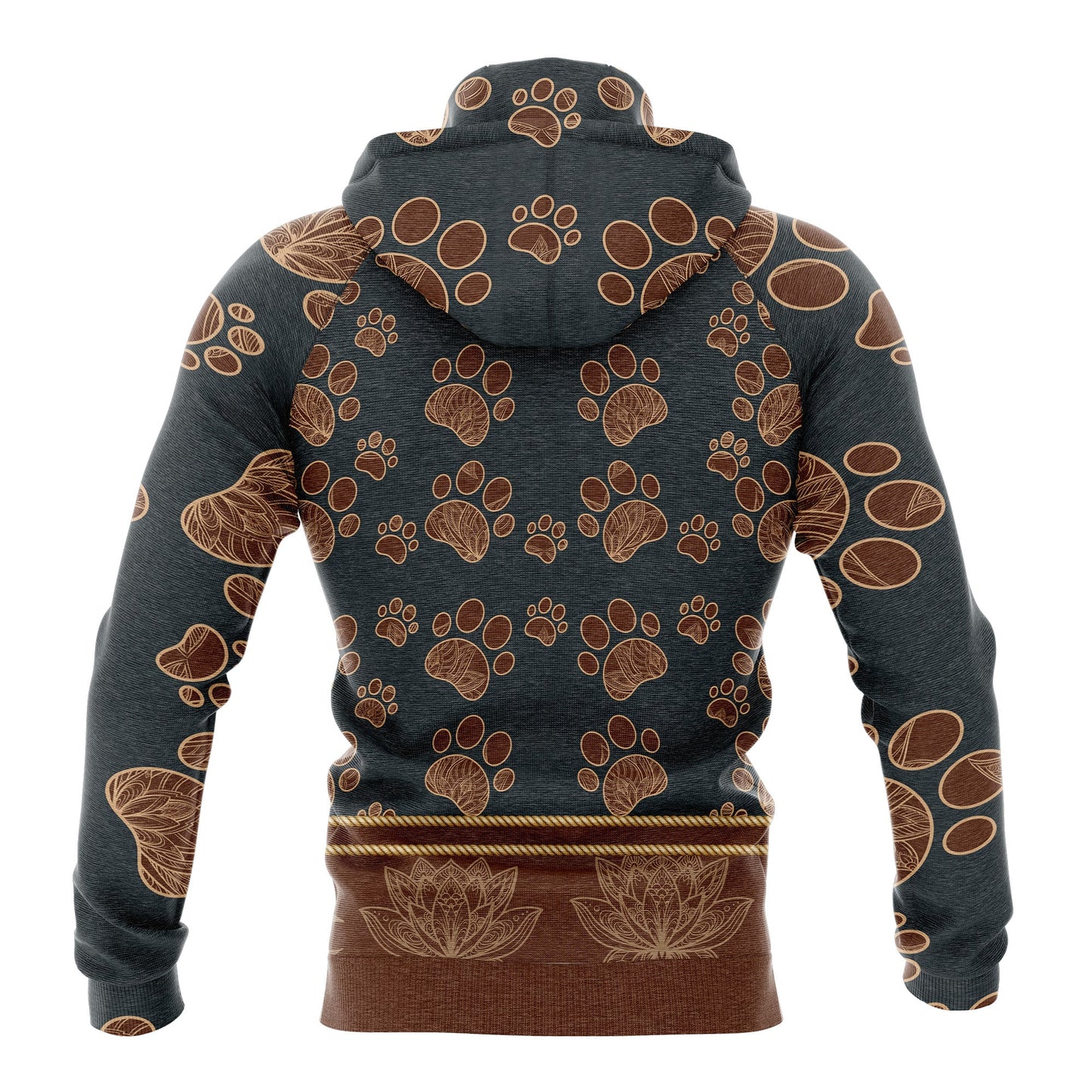 Basset Hound Paw Floral Pullover Premium Hoodie, Perfect Outfit For Men And Women On Christmas New Year Autumn Winter