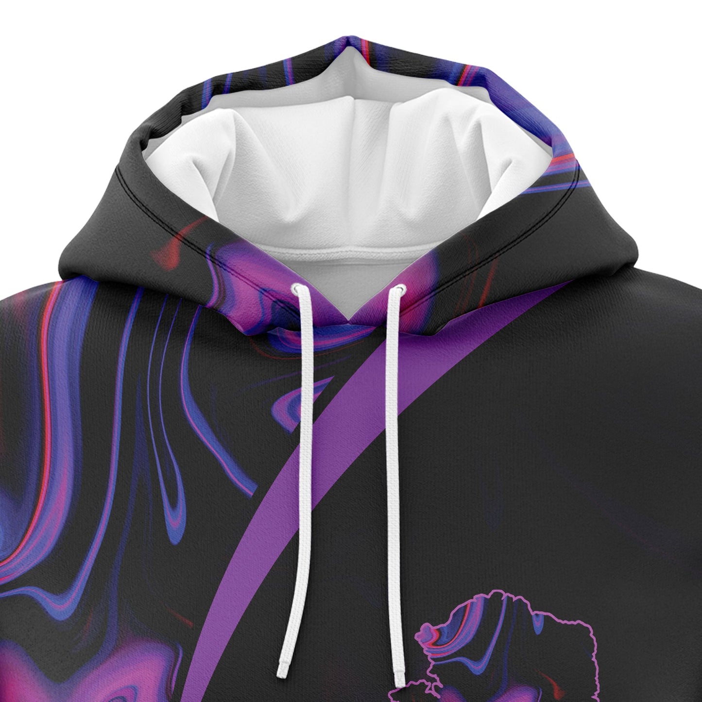 Black Violet Alaska Map Pullover Premium Hoodie, Perfect Outfit For Men And Women On Christmas New Year Winter