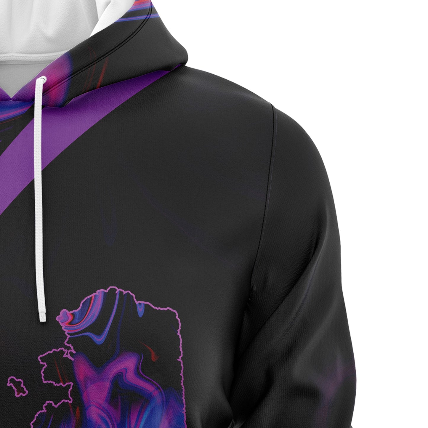 Black Violet Alaska Map Pullover Premium Hoodie, Perfect Outfit For Men And Women On Christmas New Year Winter