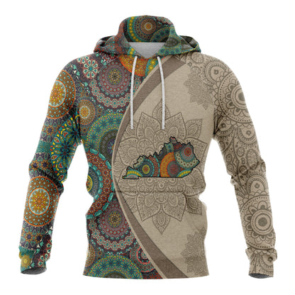 Kentucky Mandala Awesome Pattern Pullover Premium Hoodie, Perfect Outfit For Men And Women On Christmas New Year Autumn Winter