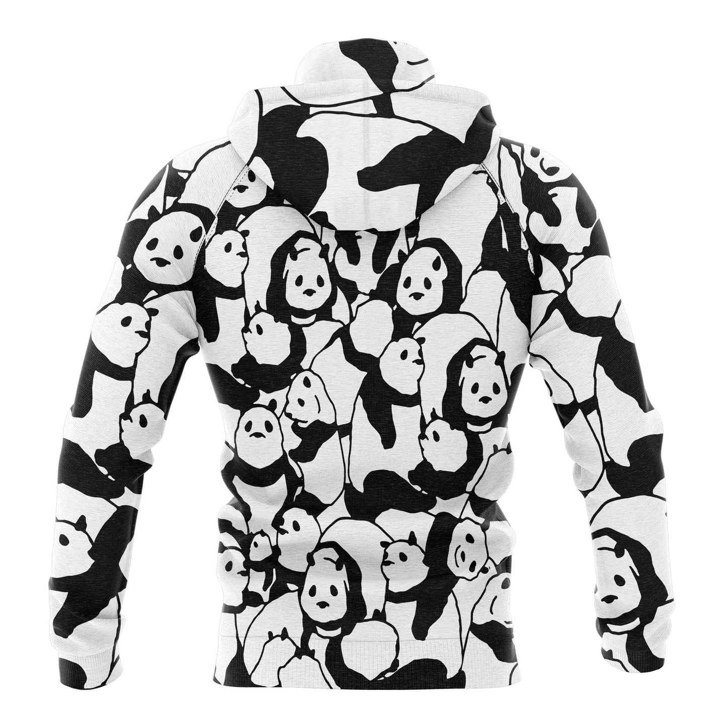 Black and White Cute Panda Pullover Premium Hoodie, Perfect Outfit For Panda Lover, Men And Women On Christmas New Year Autumn Winter