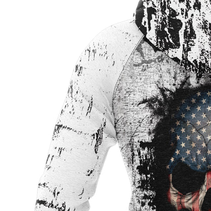 Skull American Flag Pullover Premium Hoodie, Perfect Outfit For Men And Women On Christmas New Year Autumn Winter
