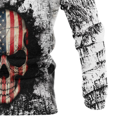 Skull American Flag Pullover Premium Hoodie, Perfect Outfit For Men And Women On Christmas New Year Autumn Winter