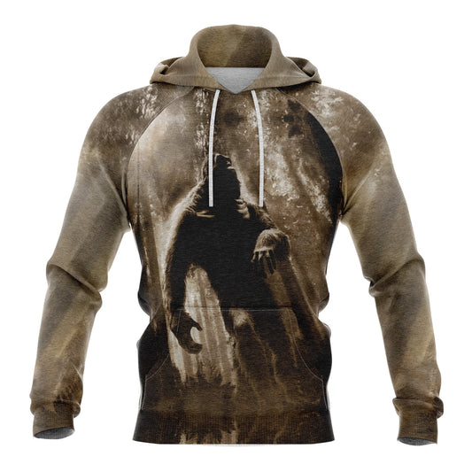 Bigfoot Print Pullover Premium Hoodie, Perfect Outfit For Men And Women On Christmas New Year Autumn Winter