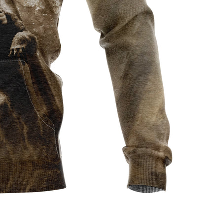 Bigfoot Print Pullover Premium Hoodie, Perfect Outfit For Men And Women On Christmas New Year Autumn Winter