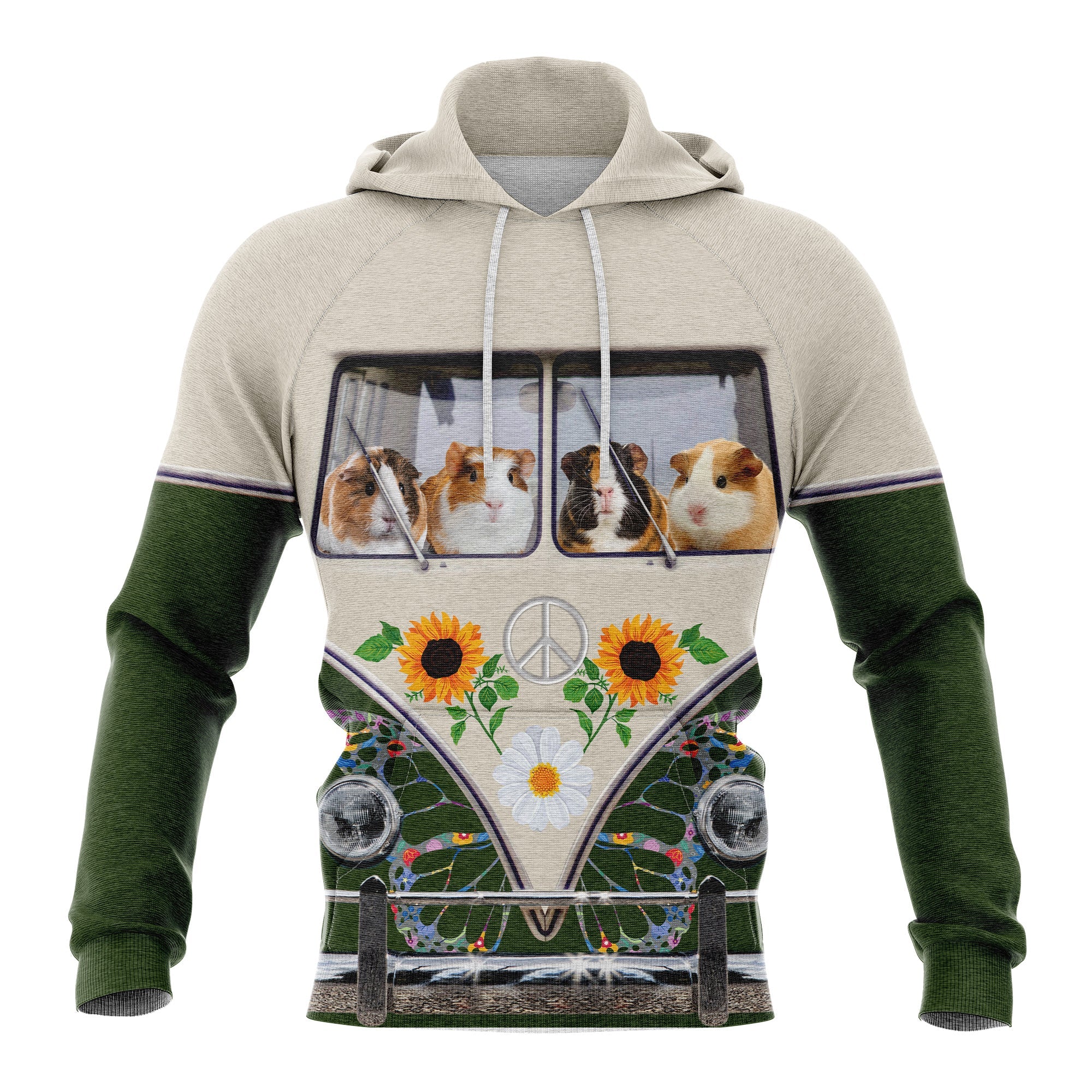 Guinea Pig Hippie Bus Pullover Premium Hoodie, Perfect Outfit For Men And Women On Christmas New Year Autumn Winter